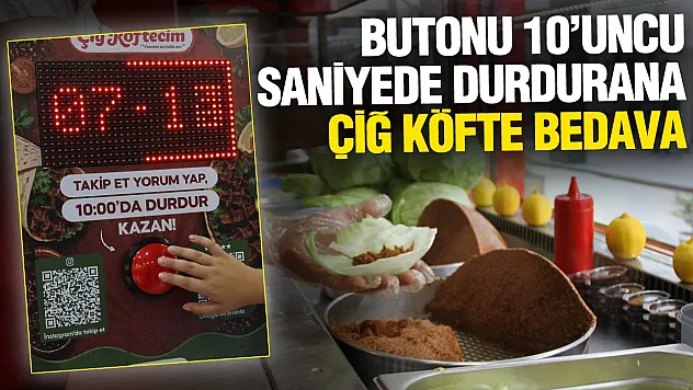 Adıyamanlı Çiğköftecim'den 10'uncu Saniye Kampanyası
