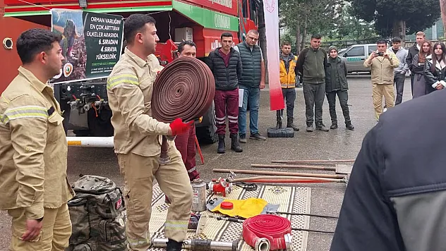 Alaçam'da yangın eğitimi seferberliği