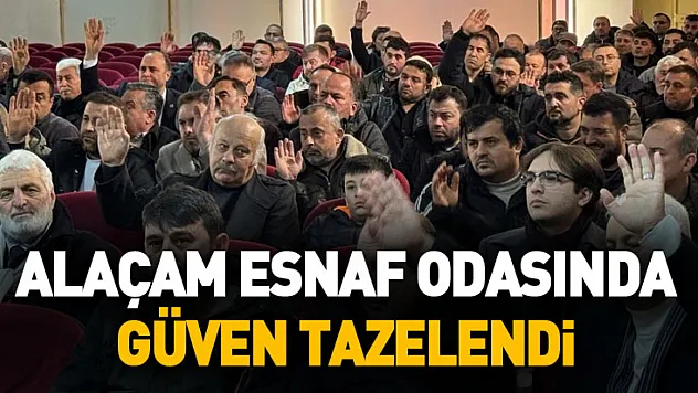 Alaçam Esnaf ve Sanatkarlar Odasında Özyılmaz yeniden başkan seçildi