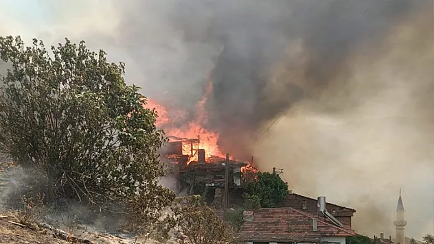 Alevler içinde kalan evler küle döndü