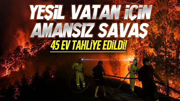 Alevlerle gece boyu amansız mücadele
