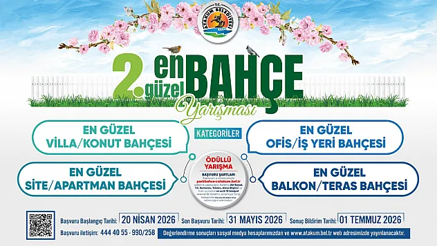 Atakum Belediyesi 2. En Güzel Bahçe Yarışması'na başvurular başladı