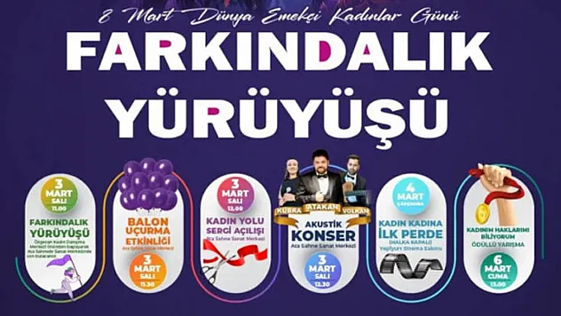 Atakum'da 8 Mart haftası yarın başlıyor