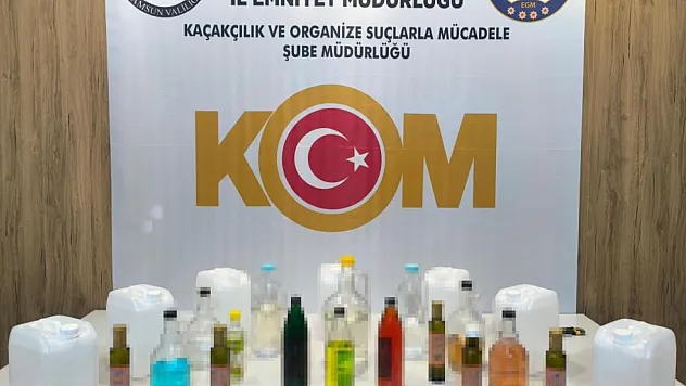 Atakum'da kaçak içki operasyonu
