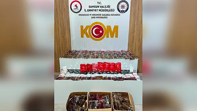 Atakum'da kaçak nargile tütünü operasyonu: 179 kilo ele geçirildi