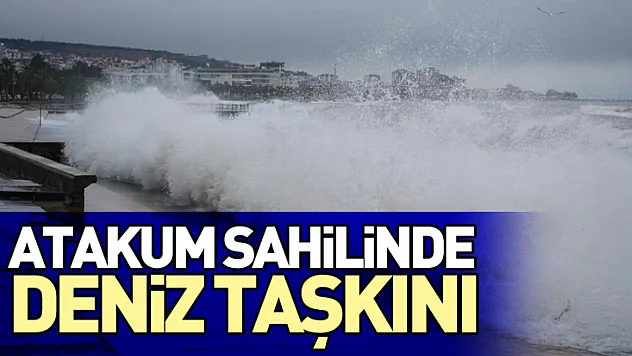 Atakum Sahilinde Deniz Taşkını