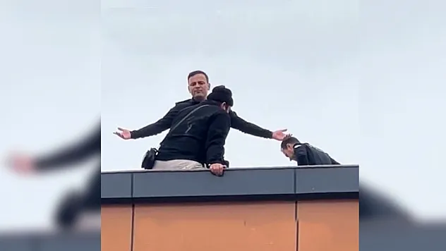 Atlamak istedi başkomiser son anda ikna etti