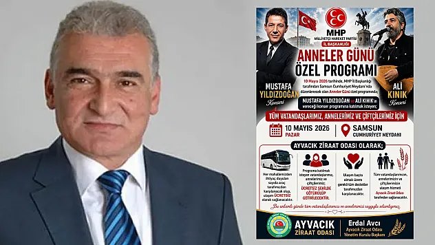Ayvacık Ziraat Odası'ndan Anneler Günü konserine ücretsiz ulaşım hizmeti