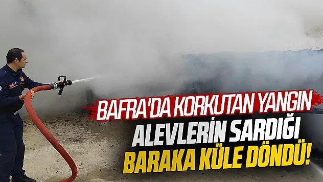 Bafra'da baraka yangını: İtfaiye ekiplerinin müdahalesiyle söndürüldü