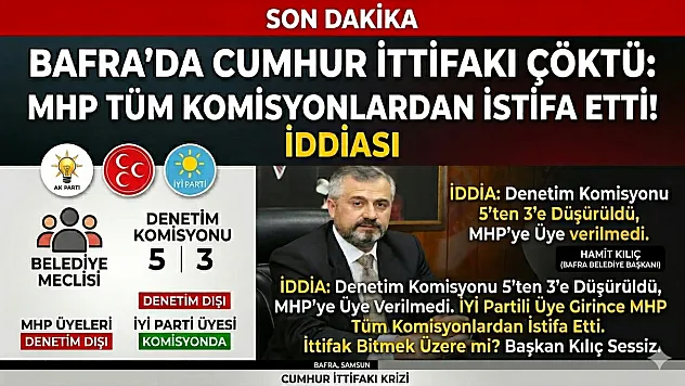 Bafra'da Cumhur ittifakı çöktü: MHP tüm komisyonlardan istifa etti! iddiası