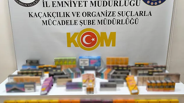 Bafra'da kaçak tütün operasyonu: 810 ürün ele geçirildi