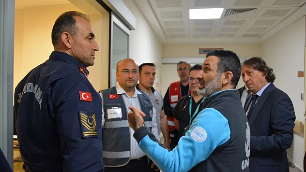 Bafra Devlet Hastanesi'nde acil durum tatbikatı