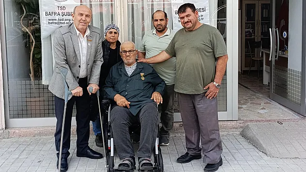 Bafra Sakatlar Derneğinden Şehit Babasına Anlamlı Destek