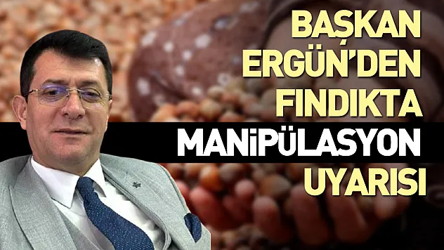 Başkan Ergün'den fındıkta manipülasyon uyarısı