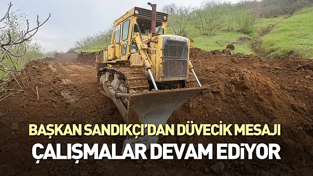 Başkan Sandıkçı'dan Düvecik mesajı: Çalışmalar devam ediyor