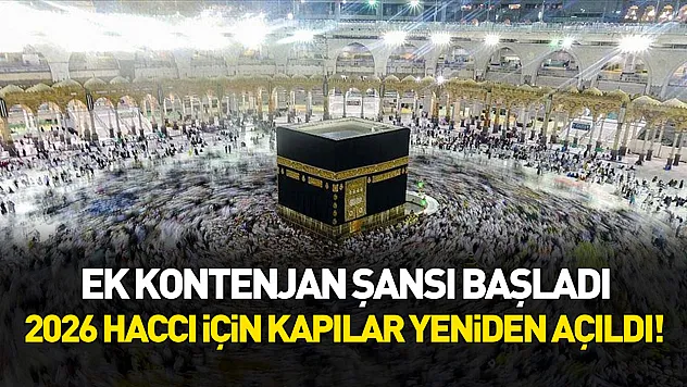 Boş kalan hac kontenjanları için 18 Aralık'a kadar ek başvuru süresi tanındı