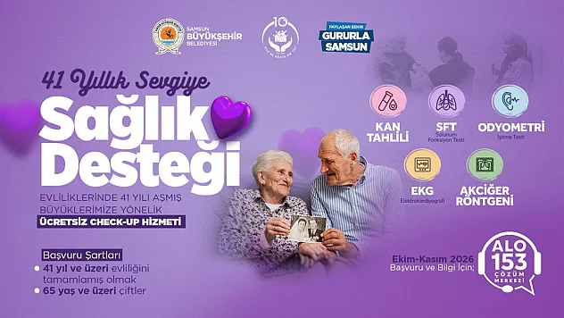 Büyükşehir'den 41 yıllık sevgiye sağlık desteği