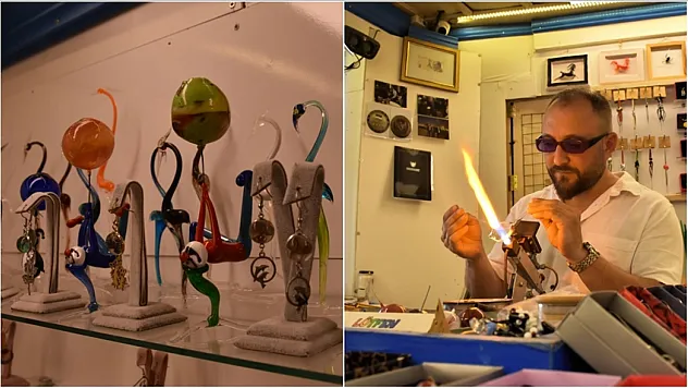 Camı nefesiyle sanata dönüştürüyor