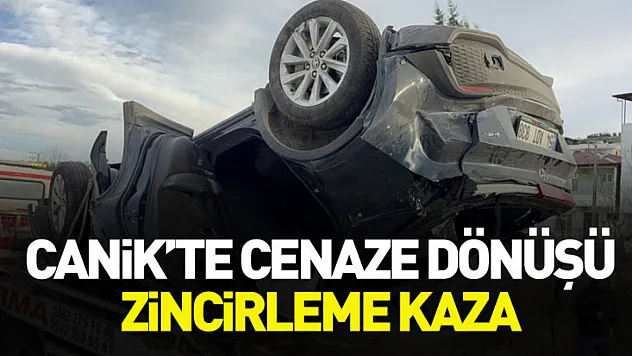 Canik'te Cenaze Dönüşü Zincirleme Kaza: 4 Yaralı