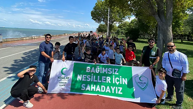 Canik'te gençler bağımsızlık ve sağlıklı yaşam için pedal çevirdi