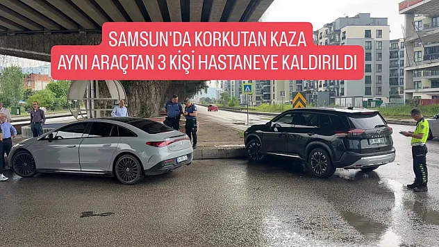 Canik'te kavşakta facianın eşiğinden dönüldü
