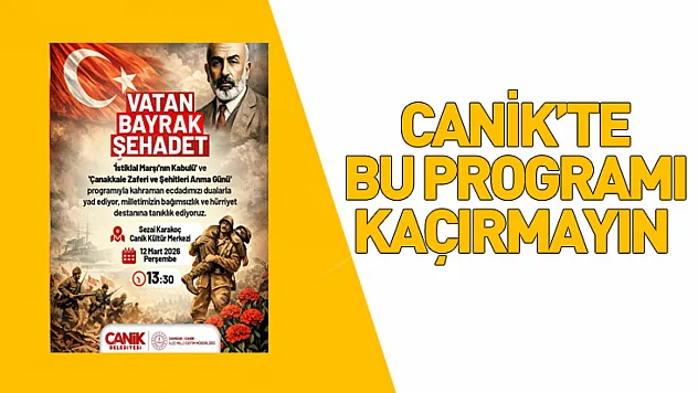 Canik'te bu programı kaçırmayın! Tarih belli oldu