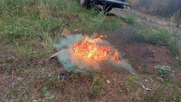 Çarşamba'da Kaçak Ağa Geçit Yok! El Konulan Ağlar İmha Edildi
