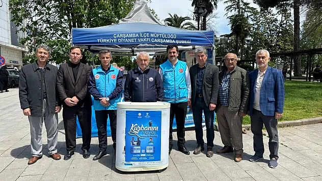 Çarşamba'da vekaletle kurban bağış standı açıldı