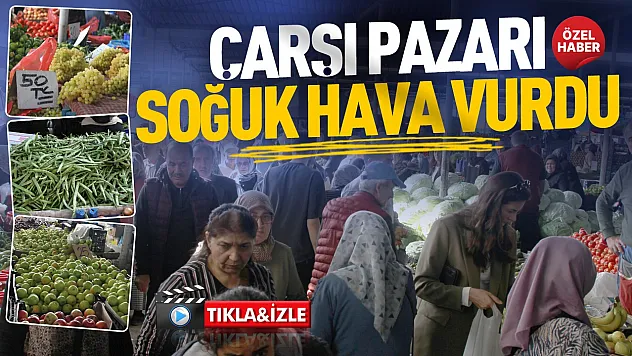 Çarşamba pazarında soğuk hava hareketliliği azalttı