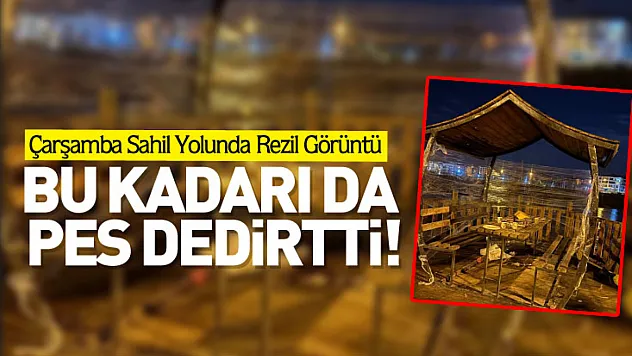 Çarşamba sahil yolunda rezil görüntü: Bu kadarı da pes dedirtti