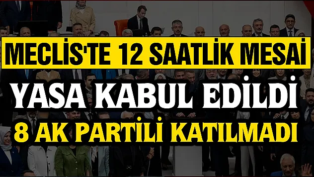 Çerçeve Yasa TBMM'den Geçti: Oylamaya Katılmayan 8 AK Partili Vekil Belli Oldu!