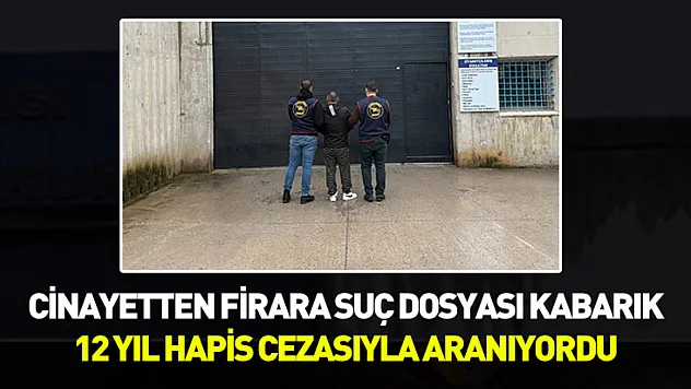 Cinayetten firara suç dosyası kabarık: 12 yıl hapis cezasıyla aranıyordu