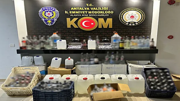 Çok miktarda kaçak içki ele geçirildi