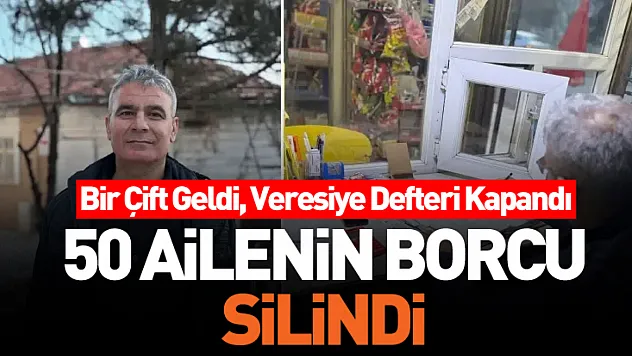 Çorum'da hayırsever çift, bakkaldaki 230 bin liralık veresiye borcunu kapattı