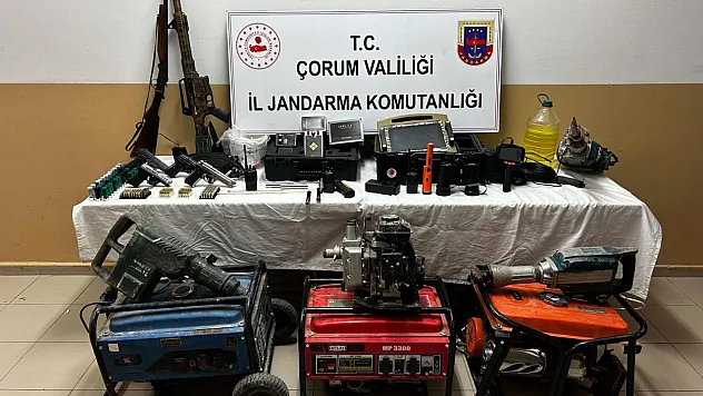 Çorum'da yasa dışı kazı yapan 5 şahıs tutuklandı