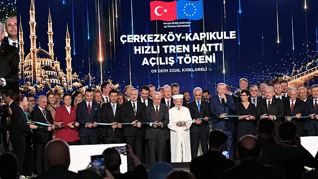 Cumhurbaşkanı Erdoğan Kırklareli'de hızlı tren hattı açılışında konuştu