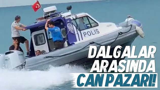Denizde mahsur kalan vatandaş ekipler tarafından kurtarıldı
