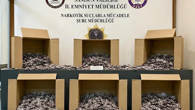 Depolardan zehir çıktı: Tekkeköy'de 172 bin hap!