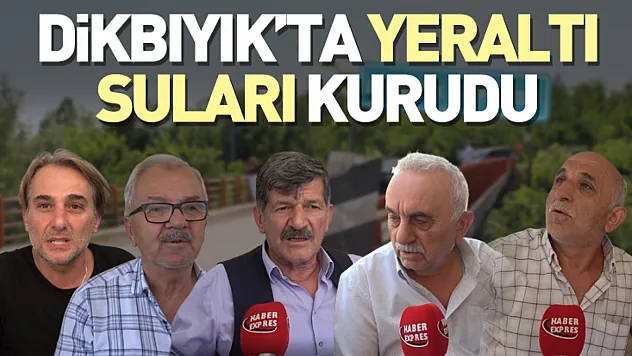 Dikbıyık'ta yeraltı suları kurudu