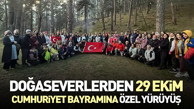 Doğaseverlerden 29 Ekim Cumhuriyet Bayramına Özel Yürüyüş