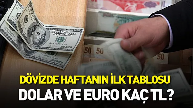 Dövizde haftanın ilk tablosu: Dolar ve euro kaç TL?