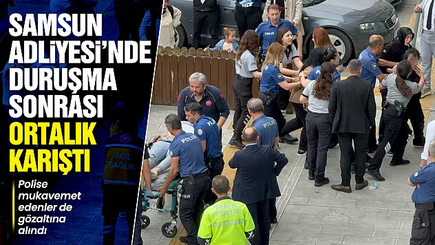 Duruşma sonrası tansiyon yükseldi, adliye önü savaş alanına döndü