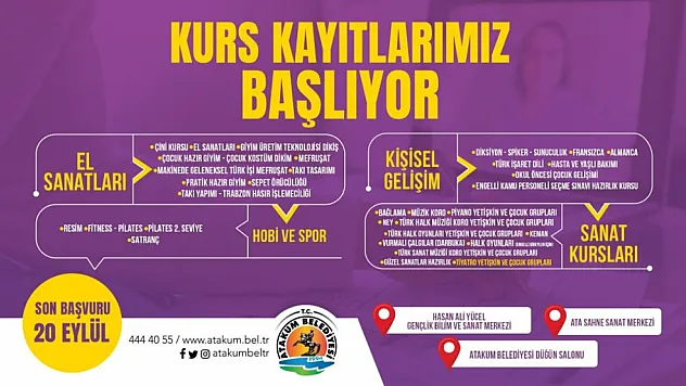 El sanatları ve kişisel gelişim kursları