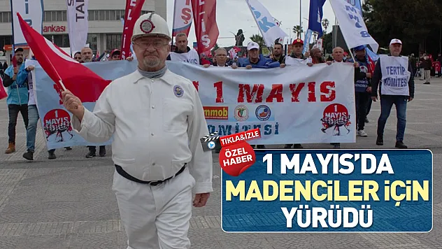 Emekli Madenci Hasan Akbaş maden işçileri için 1 Mayıs'a katıldı