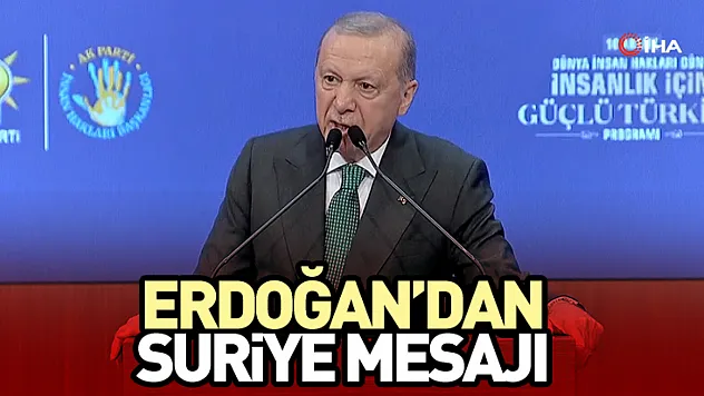 Erdoğan'da suriye mesajı