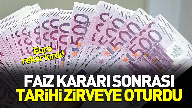 Euro rekor kırdı: Faiz kararı sonrası 50 TL'yi aştı