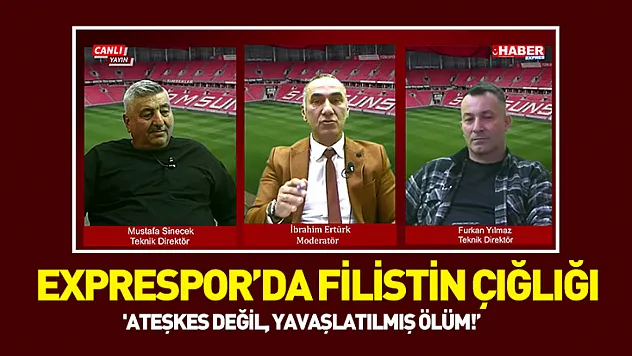 Exprespor'da Filistin çığlığı 'Ateşkes Değil, Yavaşlatılmış Ölüm!