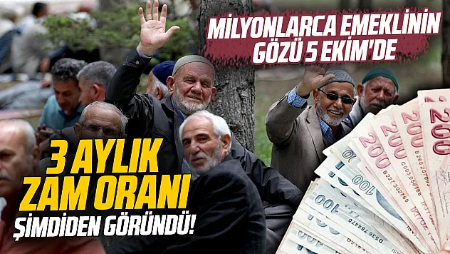 Eylül ayı enflasyon tahmini ve emeklinin 3 aylık zam oranı belli oluyor