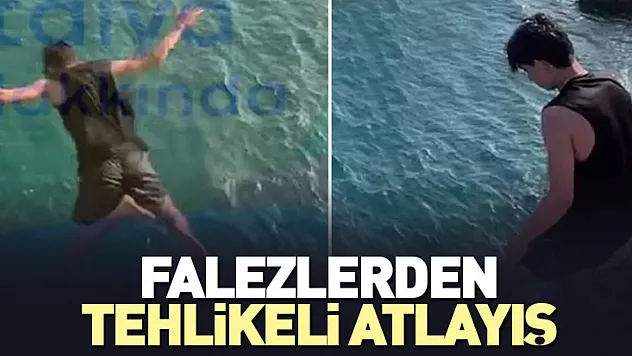 Falezlerden tehlikeli atlayış