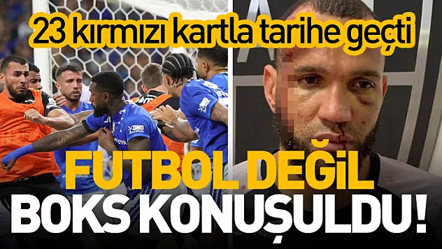 Futbol değil boks konuşuldu! 23 kırmızı kartla tarihe geçti